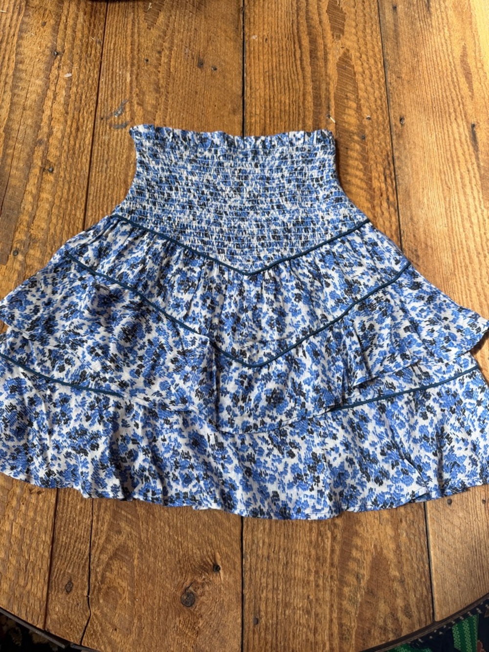 Mariacher tiered floral skirt